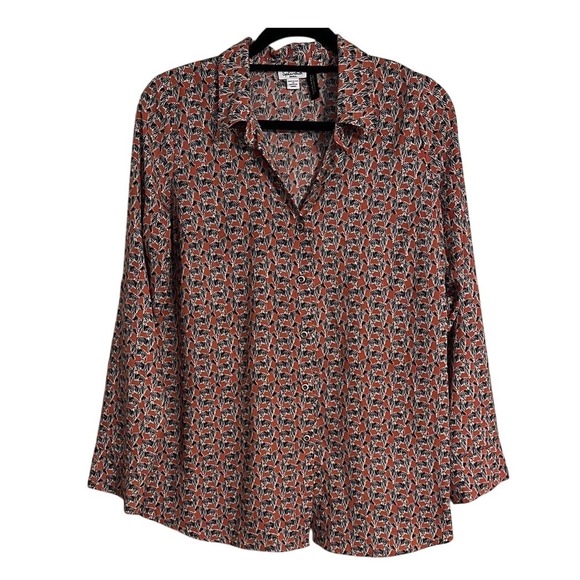 Splendid Tops - Splendid Zebra Novelty Print Shirt Maternity Pea in the Pod Button Down Blouse